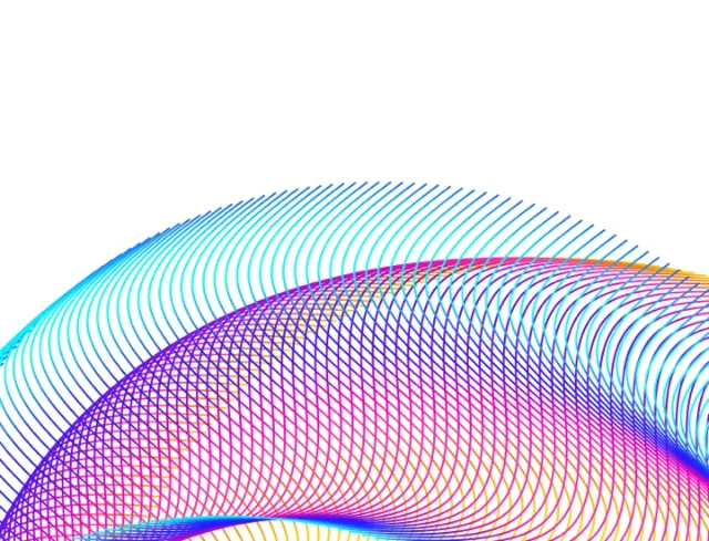 Ondas coloridas em malha